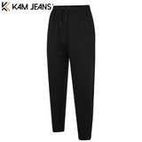 Kam Short Leg Black Joggers Black