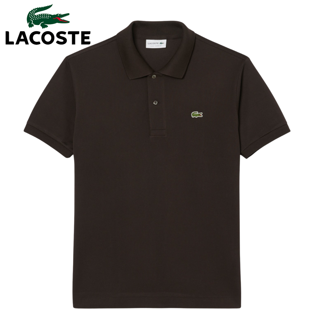 Lacoste Petit Pique Brown Polo Shirt Brown