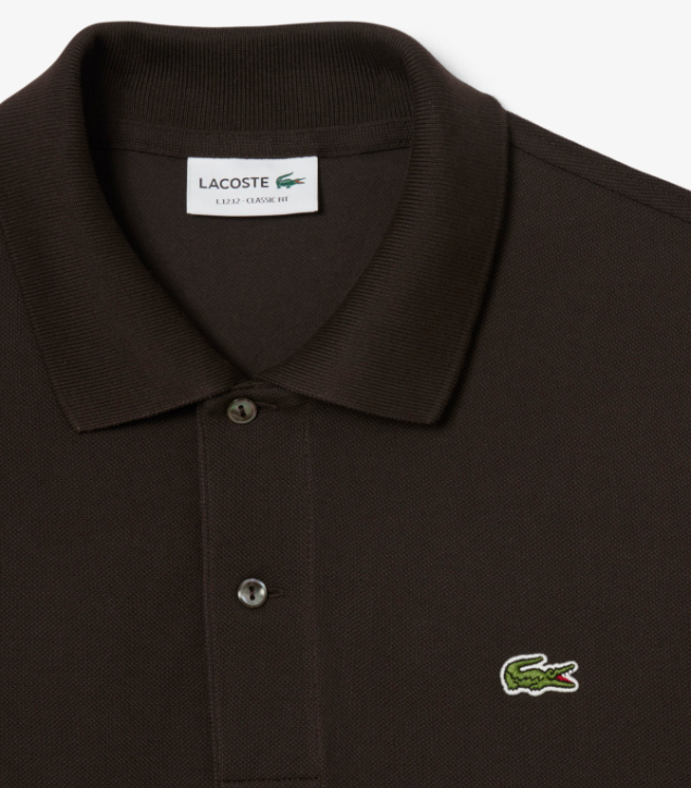 Lacoste Petit Pique Brown Polo Shirt Brown