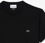 Lacoste Cotton Crew Neck Black T-Shirt Black