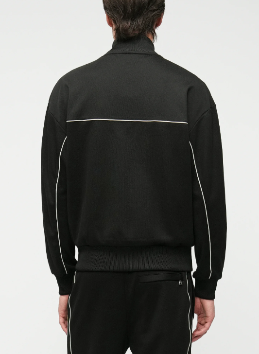 Lacoste Zipped Piqué Sweatshirt Black