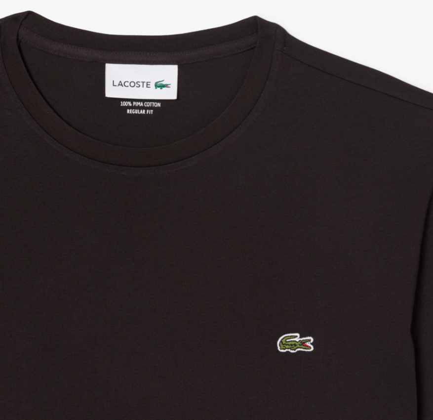 Lacoste Cotton Brown Crew Neck T-Shirt Brown