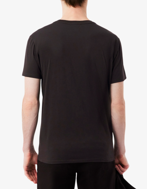 Lacoste Cotton Brown Crew Neck T-Shirt Brown