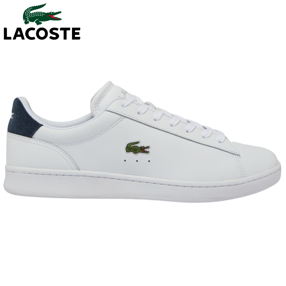Lacoste Carnaby White & Navy Leather White