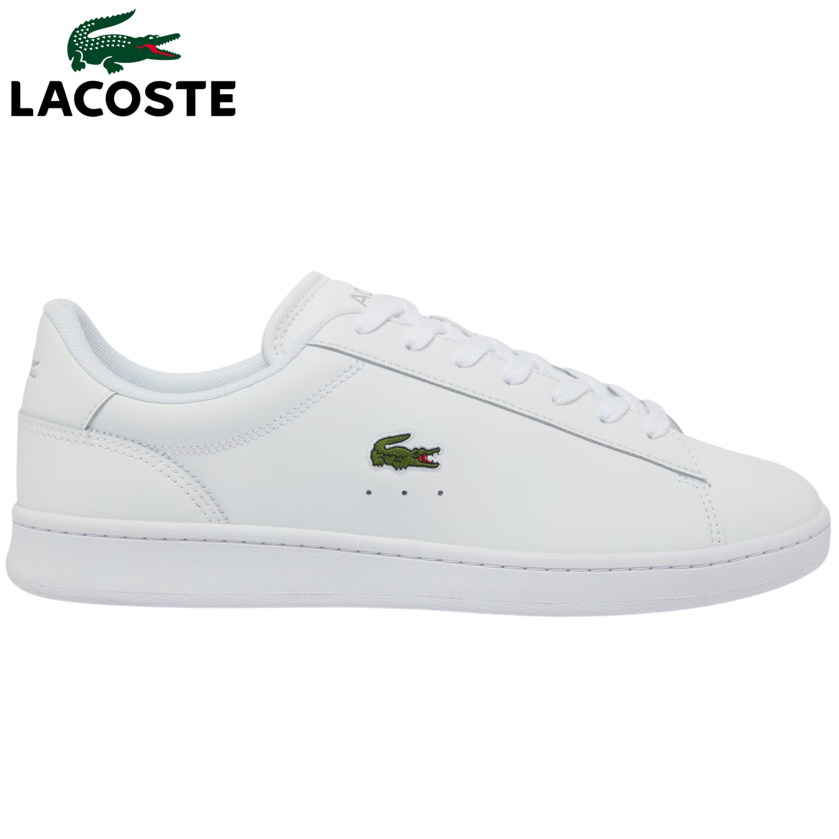 Lacoste Carnaby White Leather Lace Shoe White