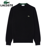 Lacoste Crew Neck Black Cotton Knit Black