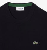 Lacoste Crew Neck Black Cotton Knit Black