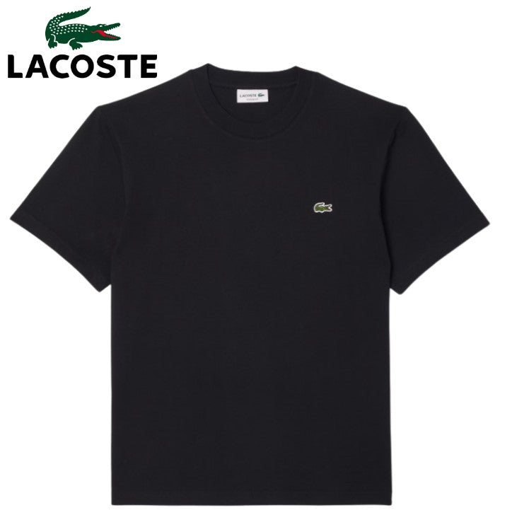 Lacoste Cotton Crew Neck Black T-Shirt Black
