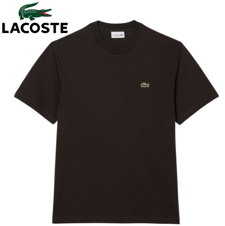 Lacoste Cotton Brown Crew Neck T-Shirt Brown