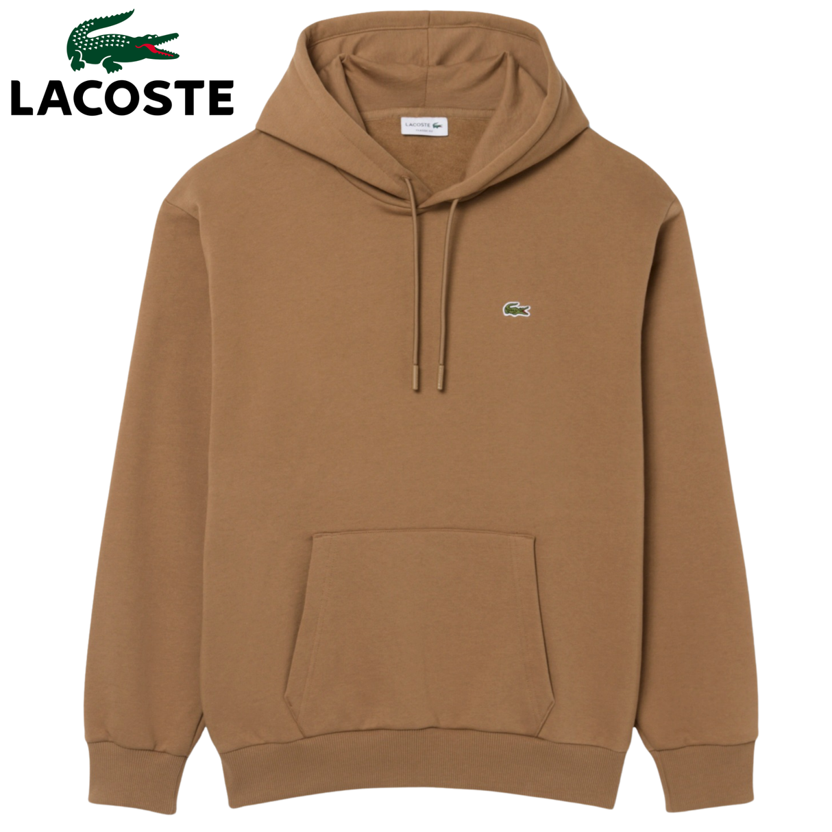 Lacoste Fleece Brown Hoddie Brown