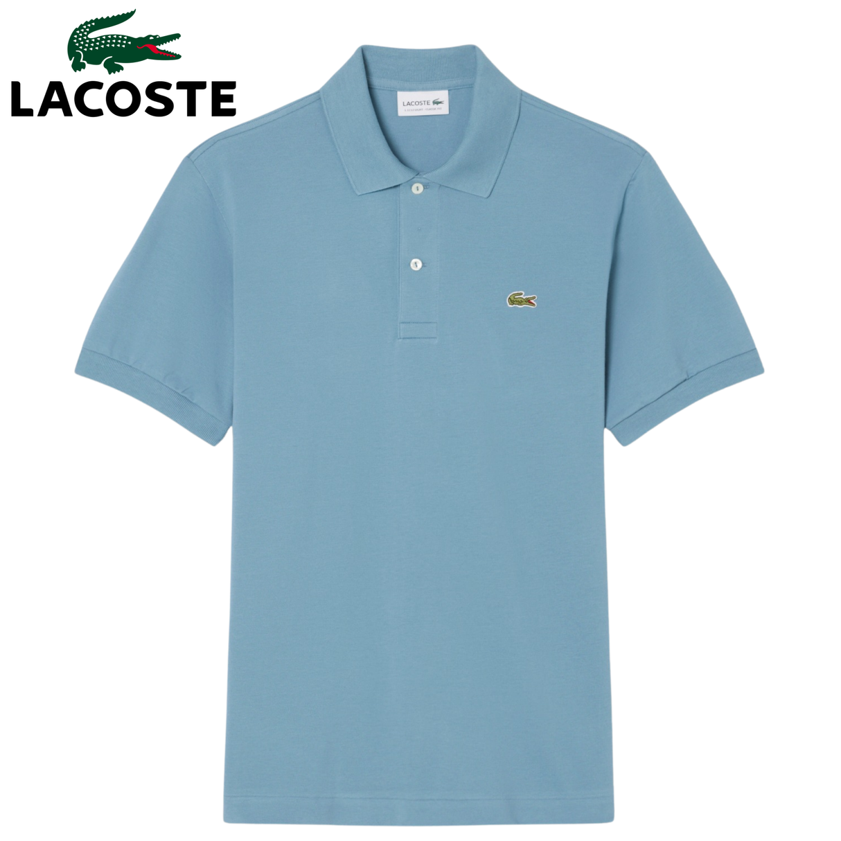 Lacoste Petit Pique Grey Blue Polo Shirt Blue