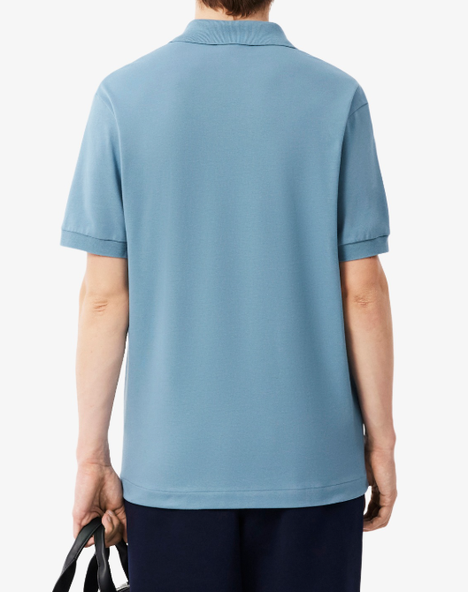 Lacoste Petit Pique Grey Blue Polo Shirt Blue