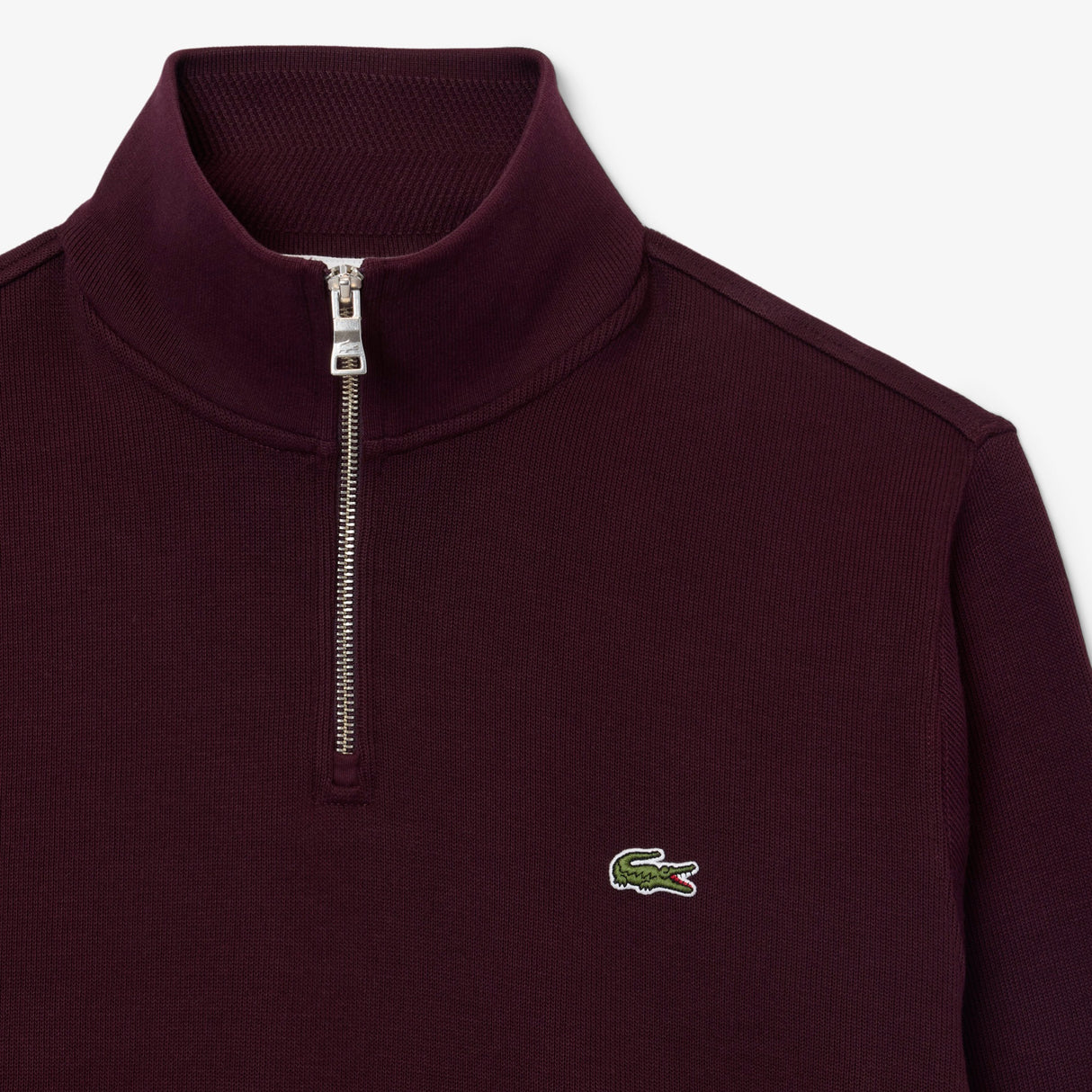 Lacoste Highneck Zip Burgundy Sweatshirt Wine