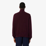 Lacoste Highneck Zip Burgundy Sweatshirt Wine