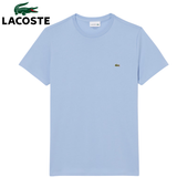 Lacoste Cotton Crew Neck Light Blue Tee Blue