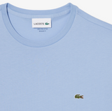Lacoste Cotton Crew Neck Light Blue Tee Blue
