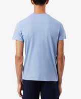Lacoste Cotton Crew Neck Light Blue Tee Blue