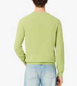 Lacoste Monochrome Crew Neck Lime Knit Green