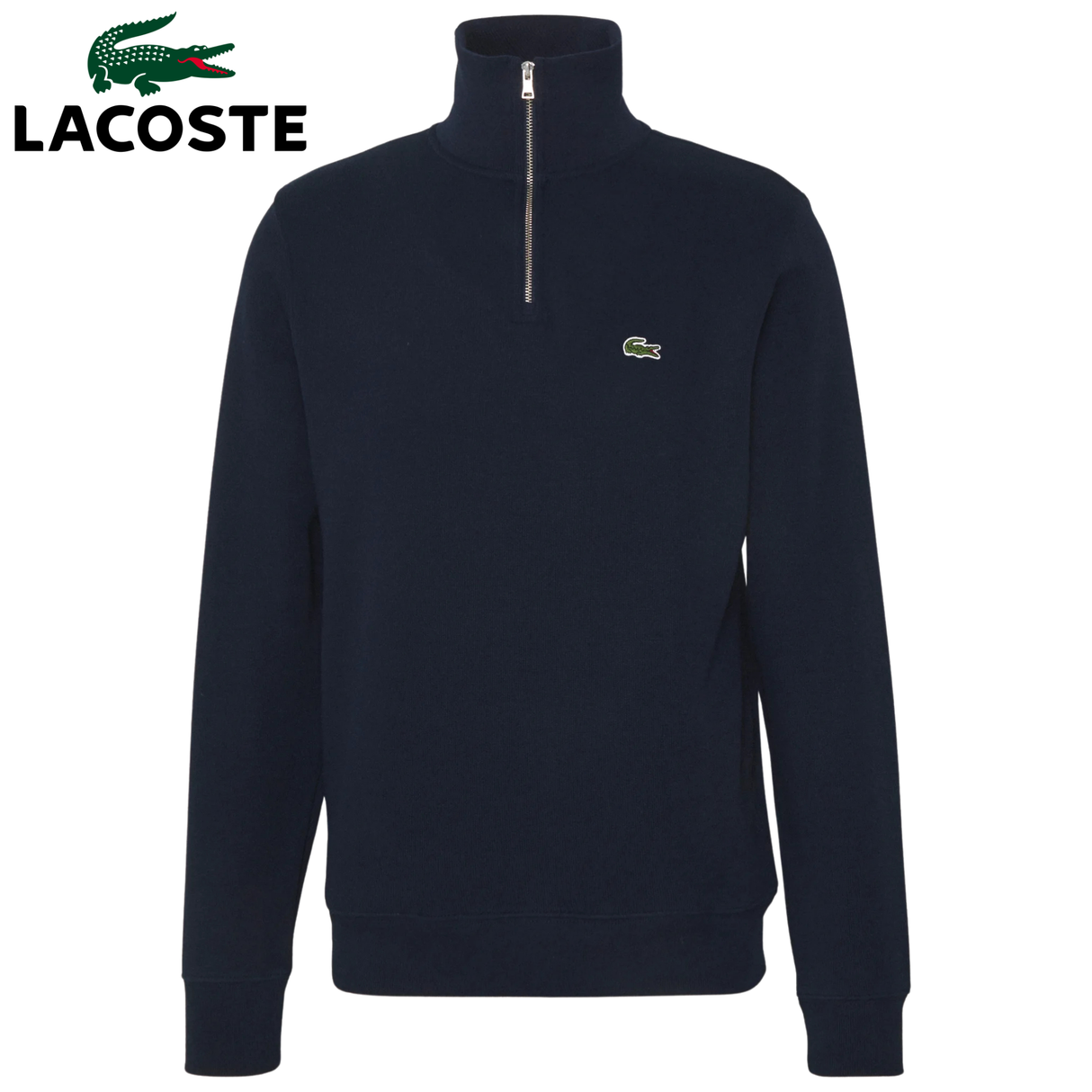 Lacoste High Neck Quarter Zip Navy Sweat Navy