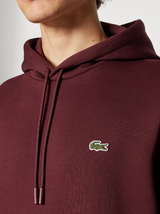 Lacoste Fleece Lined Hoodie Wine Hoodie Wine