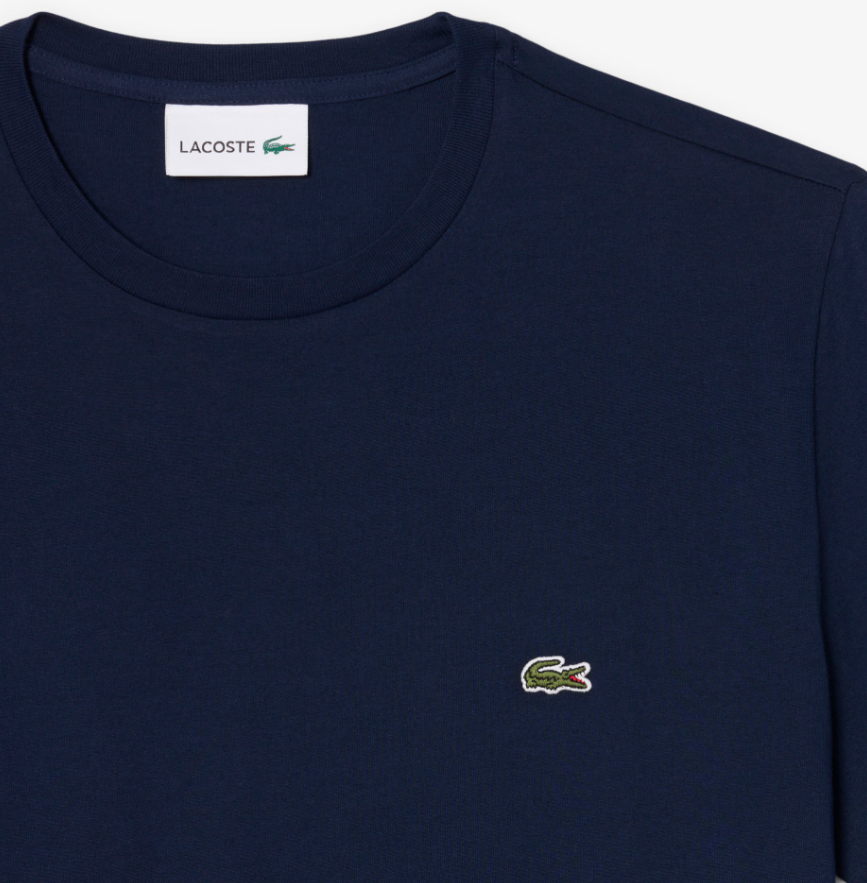 Lacoste Pima Cotton Crew Neck T-Shirt Navy