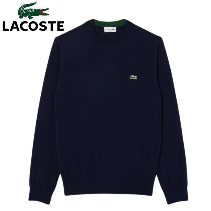Lacoste Monochrome Crew Neck Knit Navy