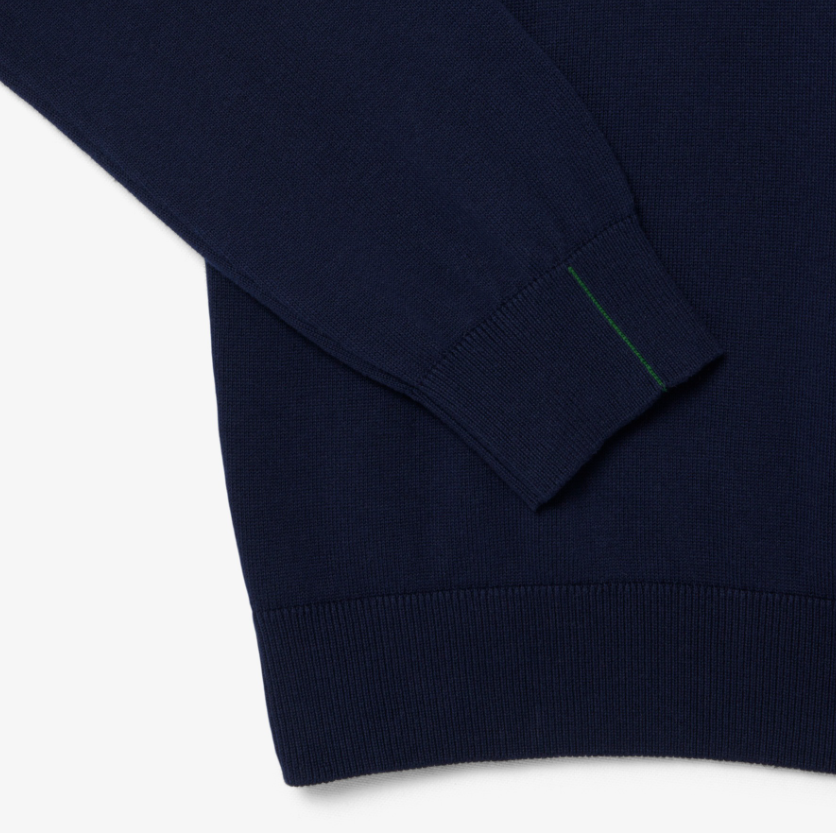 Lacoste Quarter Zip Navy Sweater Navy