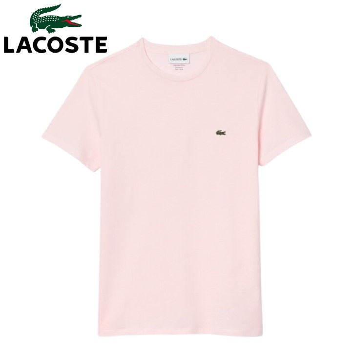 Lacoste Pima Cotton Crew Neck T-Shirt Pink