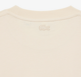 Lacoste Printed Beige Crew Neck T-Shirt Beige