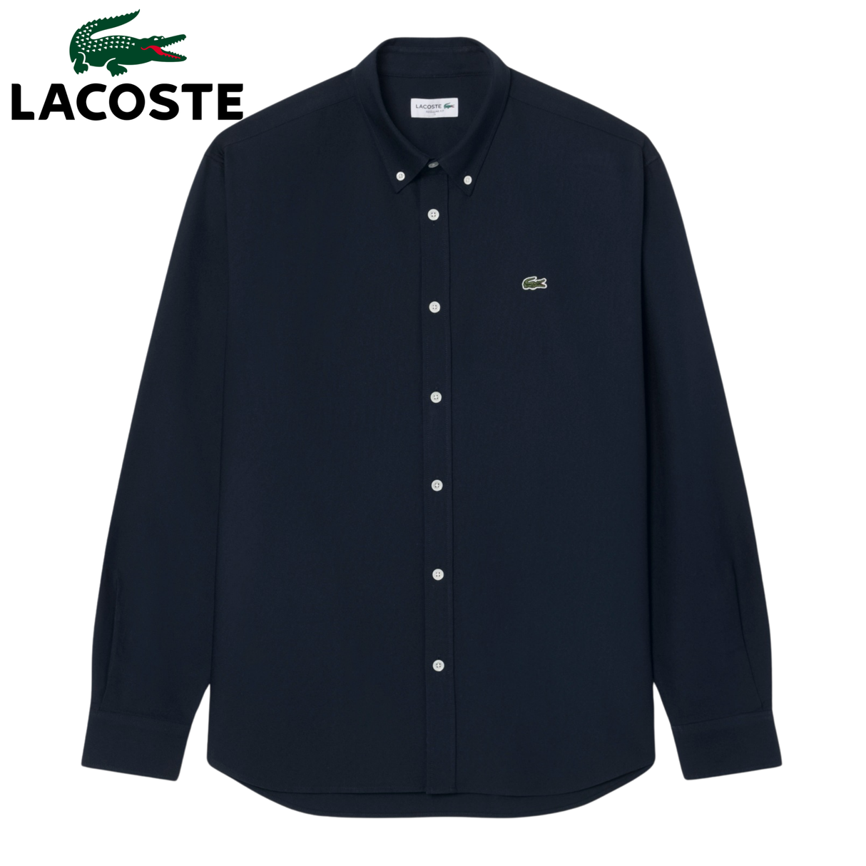 Lacoste Regular Fit Oxford Navy Shirt Navy