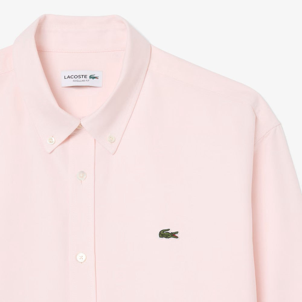 Lacoste Regular Fit Oxford Pink Shirt Pink