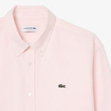 Lacoste Regular Fit Oxford Pink Shirt Pink