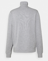 Lacoste High Neck Zip Silver Sweatshirt Grey