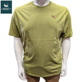 Lebrett Crew Neck Khaki Logo T-Shirt Green