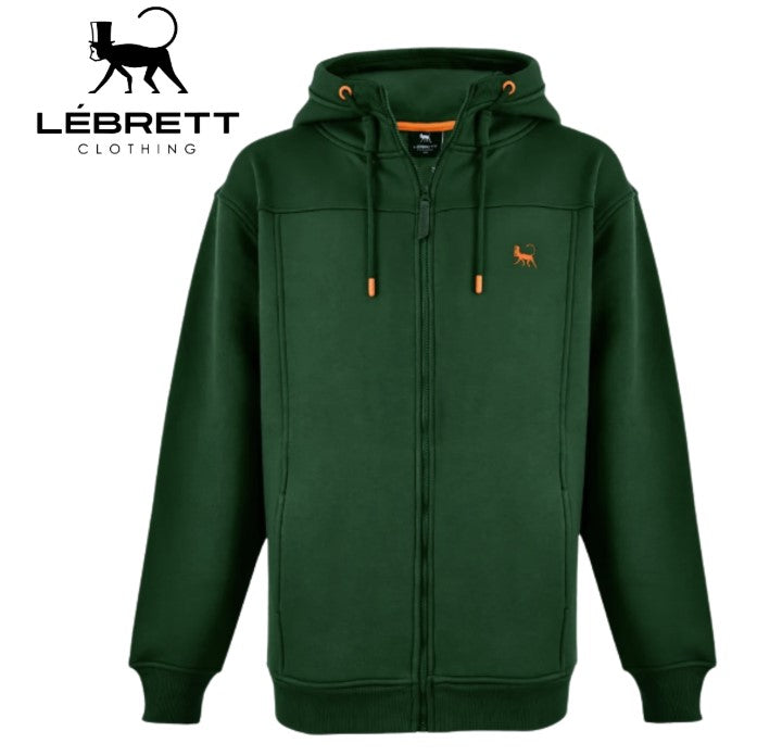 Lebrett Front Zipped Funk Green Hoody Green