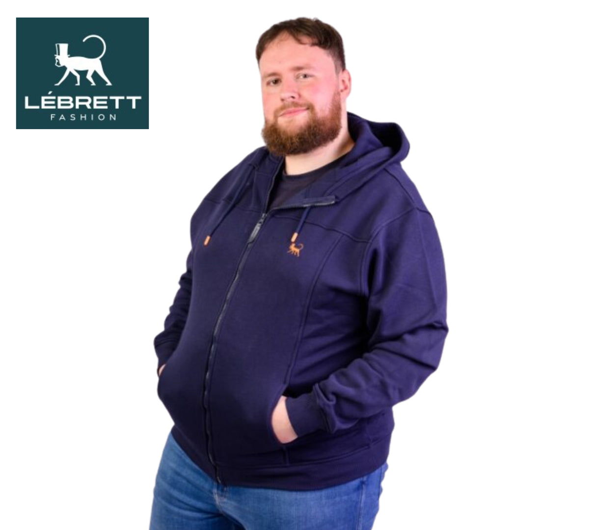Lebrett Full Zip Empire Navy Hoodie Navy
