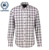 Lerros Flannel Check Broken White Shirt White