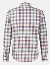 Lerros Flannel Check Broken White Shirt White