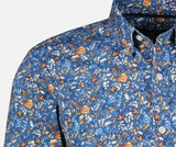 Lerros Flower Print Storm Blue Shirt Blue