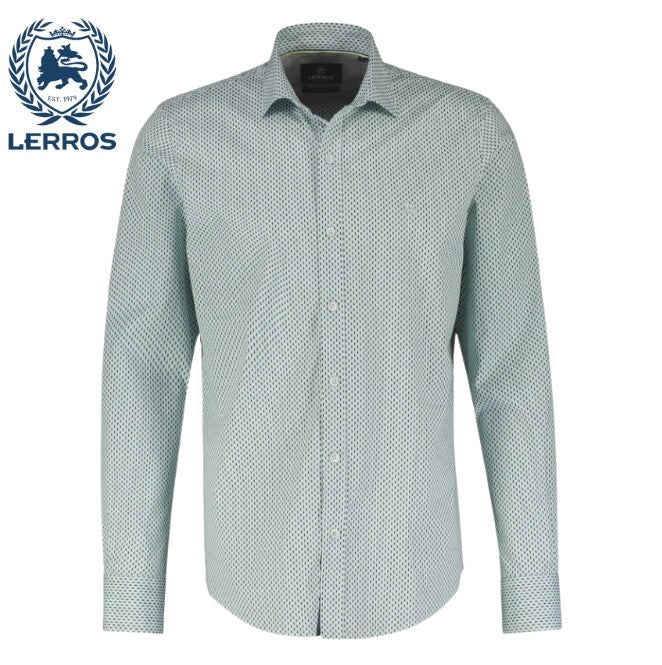 Lerros Geo Print Green Shirt Green