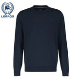 Lerros Merino Wool Navy Crew Neck Knit Navy