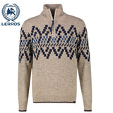 Lerros Norwegian Pattern Zip Knit Beige