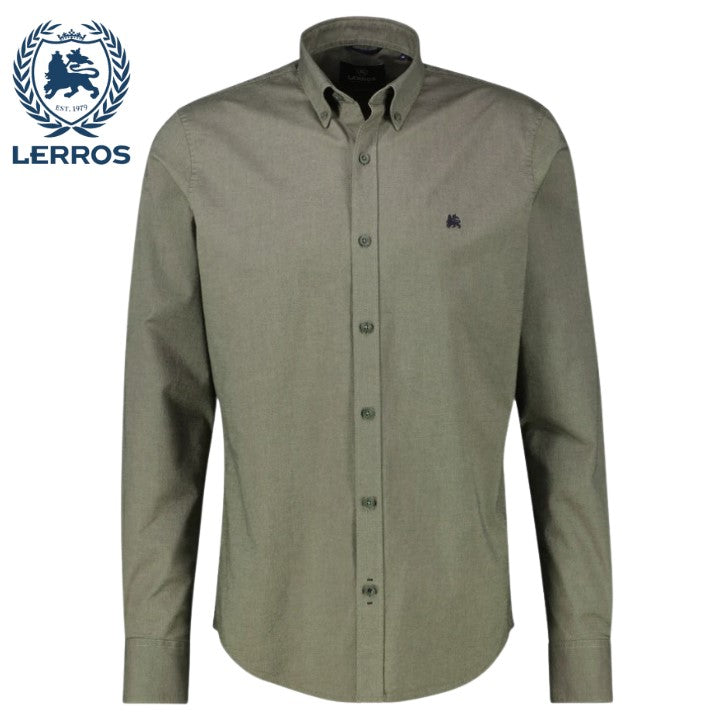 Lerros Oxford Nordic Olive Shirt Green