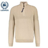 Lerros Cable Knit Quarter Zip Beige Knit Beige