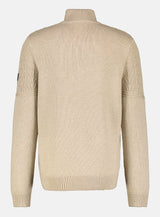 Lerros Cable Knit Quarter Zip Beige Knit Beige