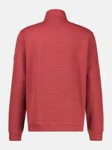 Lerros Quarter Zip Muted Red Sweatshirt Red