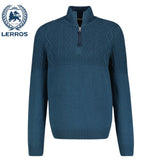 Lerros Cable Knit Quarter Zip Sweater Navy
