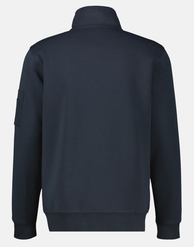 Lerros Ribbed Quarter Zip Navy Sweater Navy