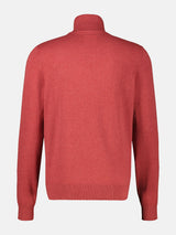 Lerros Quarter Zip Soft Muted Red Knit Red