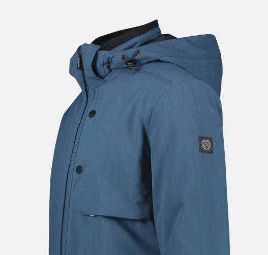 Lerros Structured Storm Hooded Jacket Blue